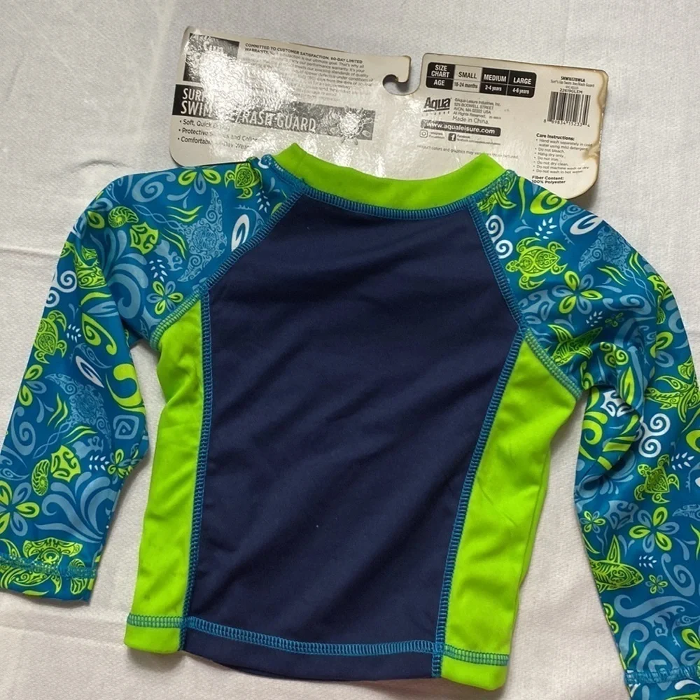 Sun Smart Beach Gear Surf’s Up Swim Tee/Rash Guard size S 18-24 months (BC)